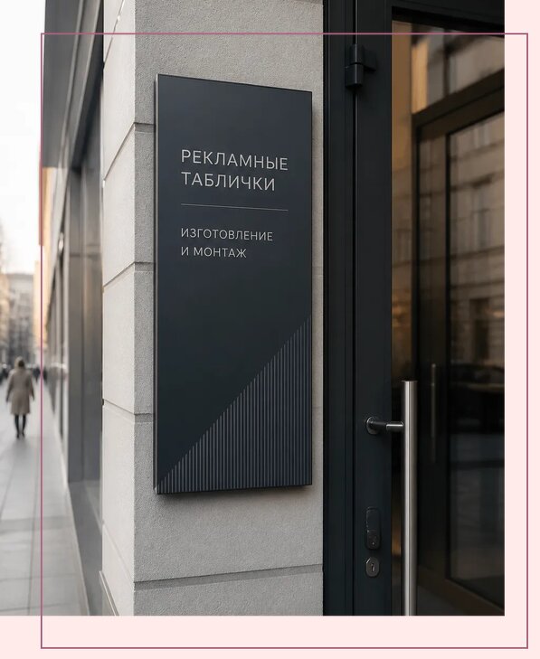 Рекламные таблички в Артёме по цене от 4665 р. | Аванза-Арт